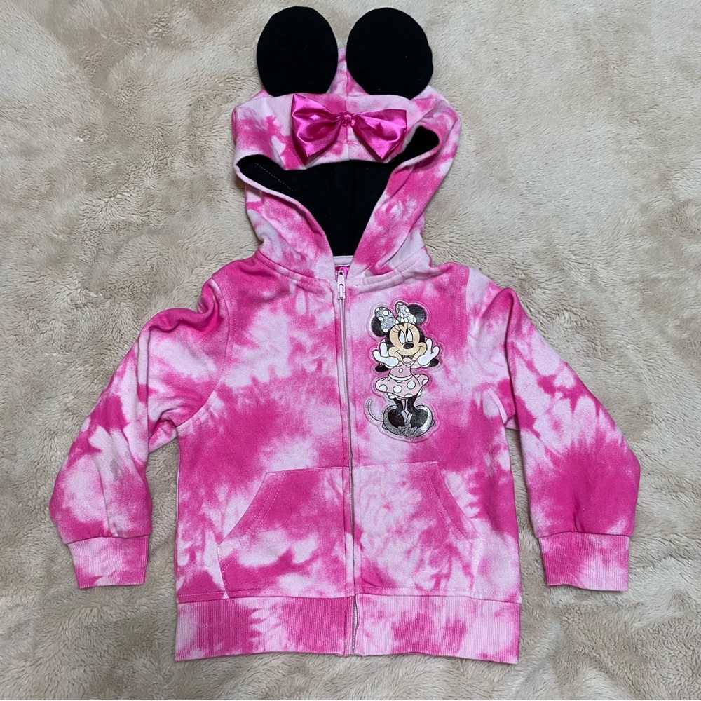 Disney Junior Minnie Mouse Tie Dye Zip Sweatshirt